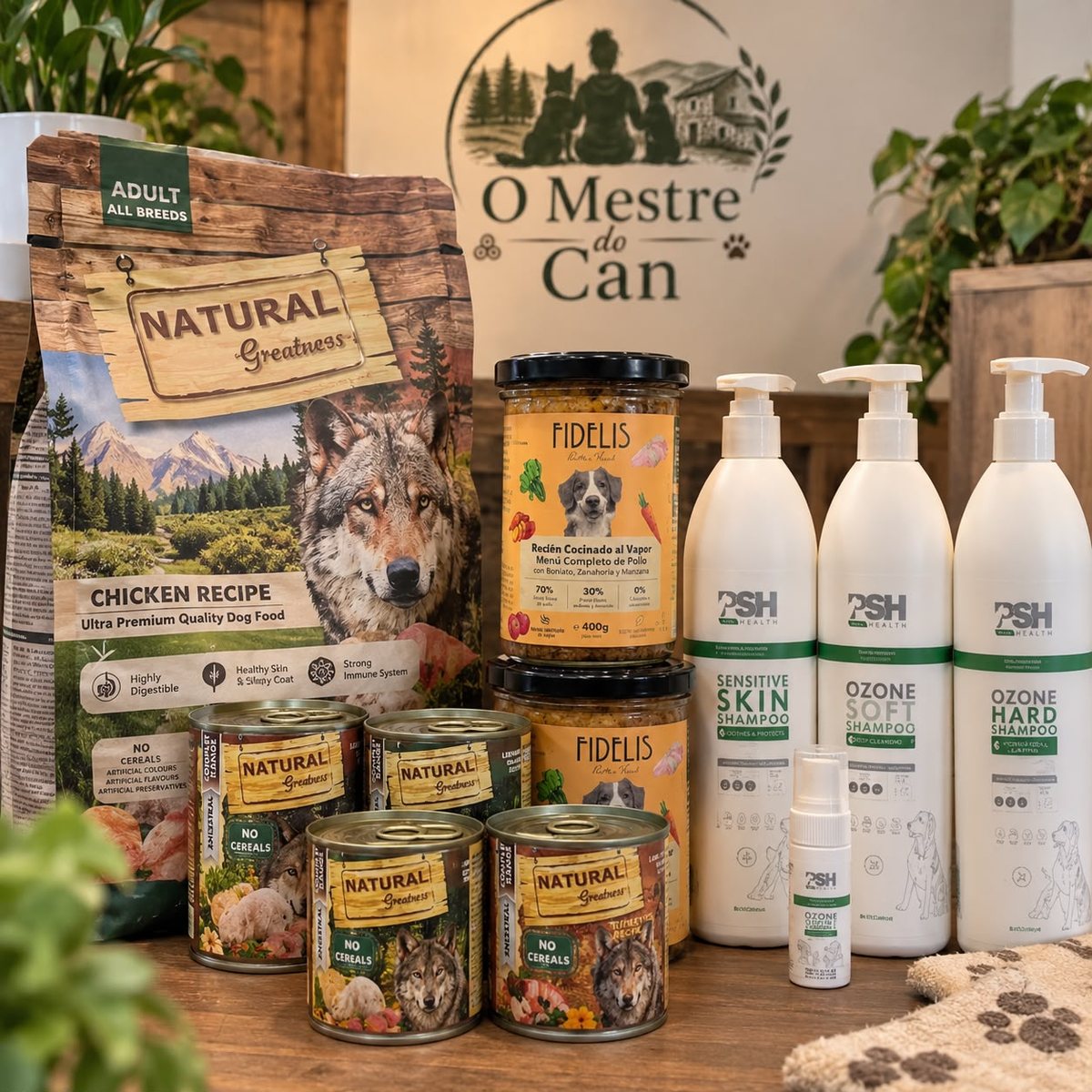 Produtos de nutrición e coidado para cans en O Mestre do Can